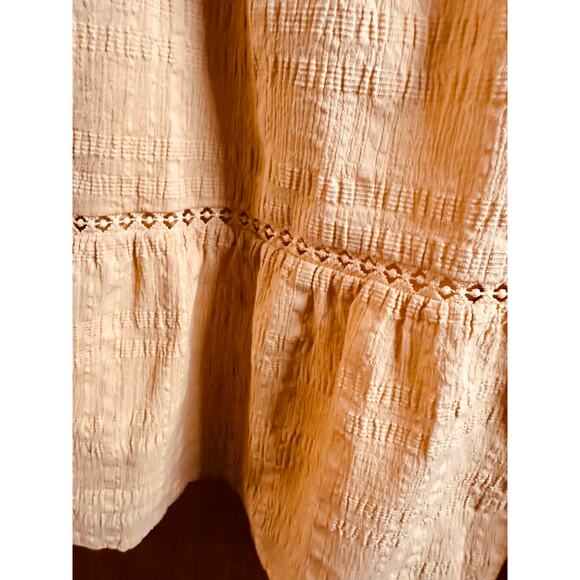 Knox Rose Women's Mustard Yellow Short Babydoll Dress Ruffles Pockets Size M - Picture 7 of 11